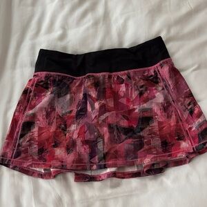 Lululemon Athletica Pink and Black Mini Skirt
